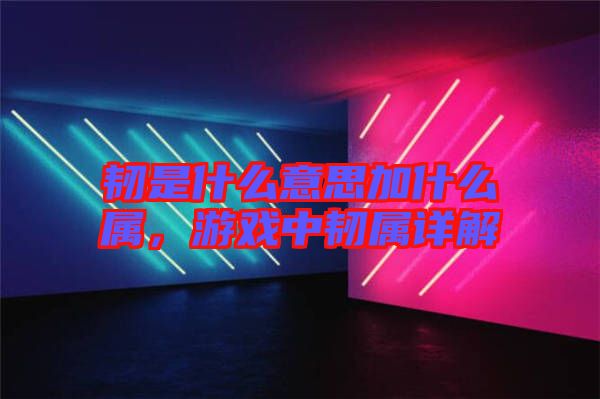 韌是什么意思加什么屬，游戲中韌屬詳解