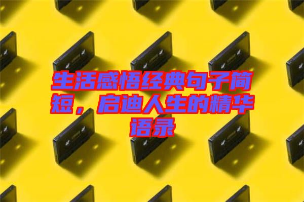 生活感悟經(jīng)典句子簡短，啟迪人生的精華語錄