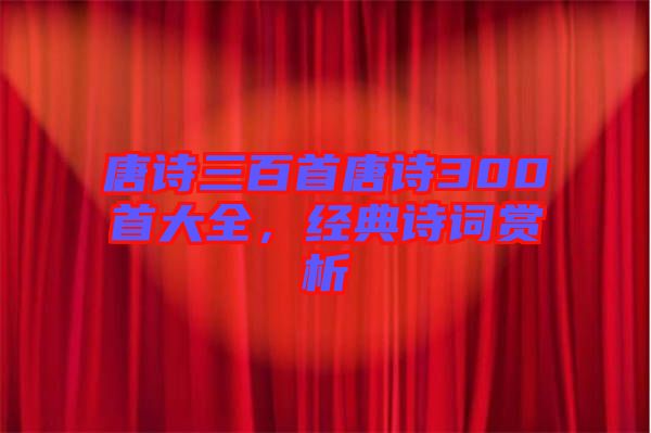 唐詩三百首唐詩300首大全，經(jīng)典詩詞賞析
