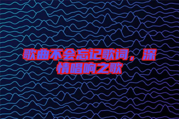 歌曲不會忘記歌詞，深情唱響之歌