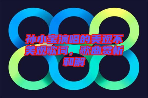 孫小寶演唱的美觀不美觀歌詞，歌曲賞析和解