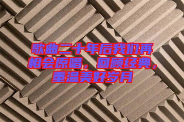 歌曲二十年后我們再相會原唱，回顧經(jīng)典，重溫美好歲月