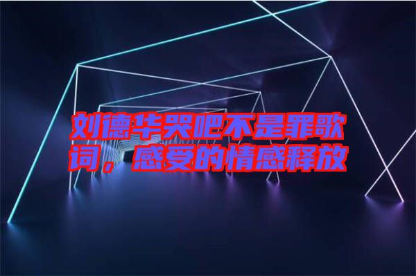 劉德華哭吧不是罪歌詞，感受的情感釋放