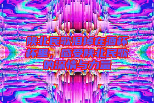 陜北民歌淚掉在酒杯杯里，感受陜北民歌的深情與力量