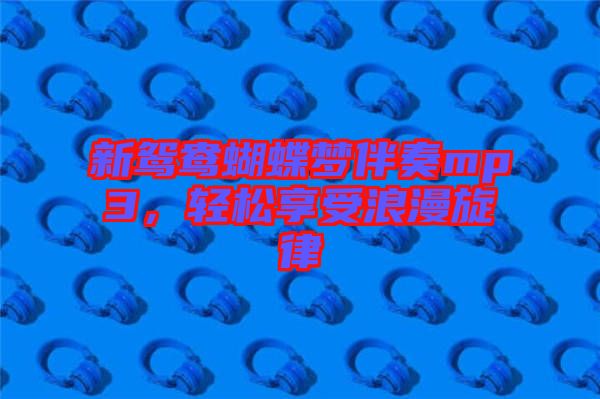 新鴛鴦蝴蝶夢伴奏mp3，輕松享受浪漫旋律