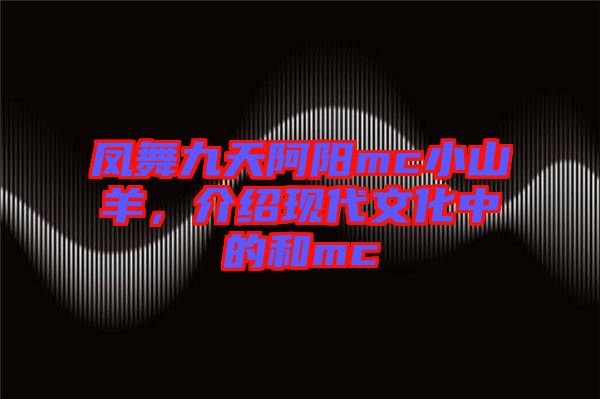 鳳舞九天阿陽mc小山羊，介紹現(xiàn)代文化中的和mc