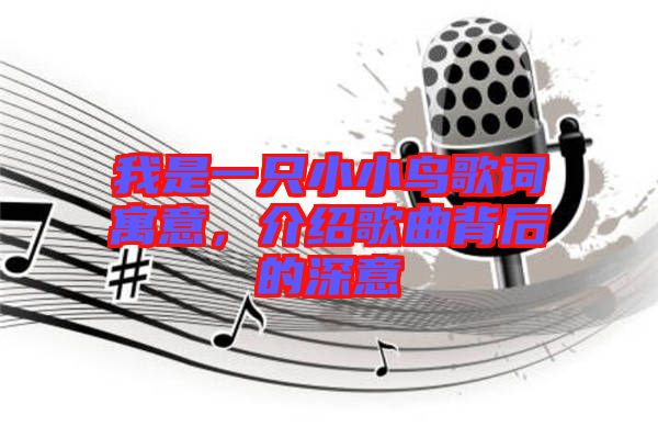 我是一只小小鳥歌詞寓意，介紹歌曲背后的深意