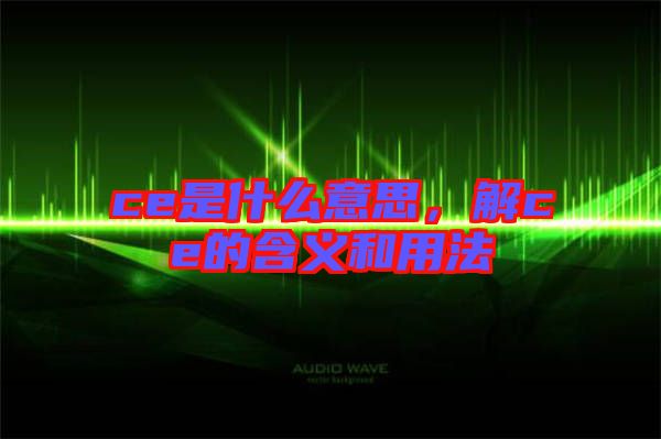 ce是什么意思，解ce的含義和用法