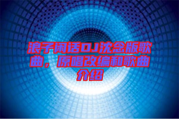 浪子閑話DJ沈念版歌曲，原唱改編和歌曲介紹