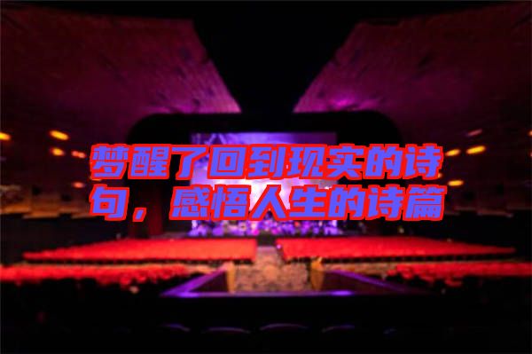 夢醒了回到現(xiàn)實(shí)的詩句，感悟人生的詩篇