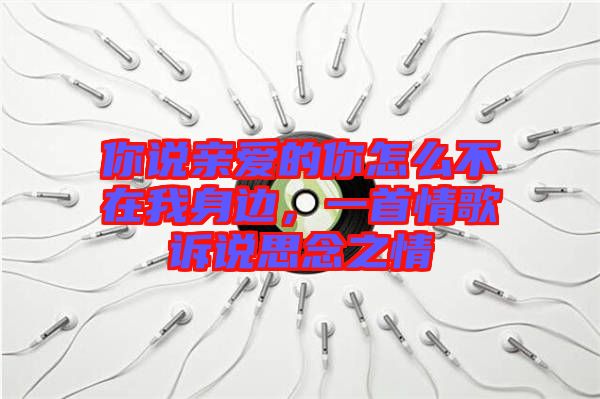 你說親愛的你怎么不在我身邊，一首情歌訴說思念之情