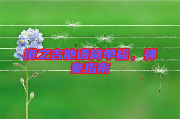 港之吉他譜簡單版，彈奏指南