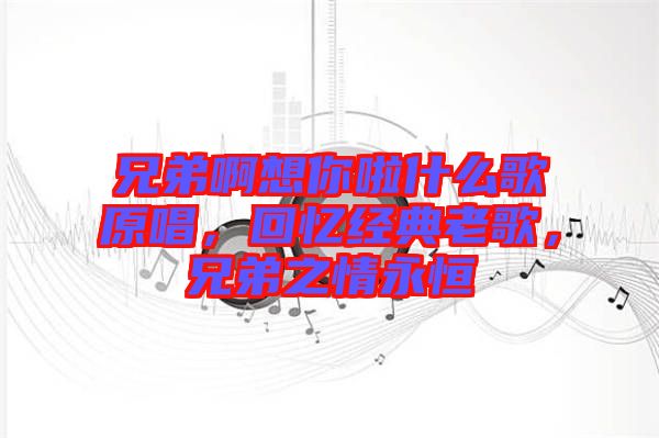 兄弟啊想你啦什么歌原唱，回憶經(jīng)典老歌，兄弟之情永恒