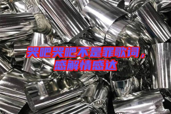 哭吧哭吧不是罪歌詞，感解情感達