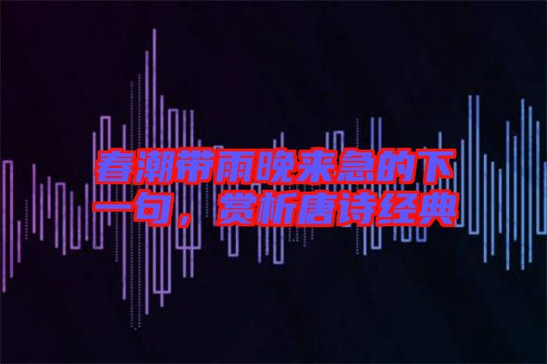 春潮帶雨晚來(lái)急的下一句，賞析唐詩(shī)經(jīng)典