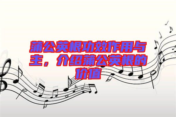 蒲公英根功效作用與主，介紹蒲公英根的價(jià)值