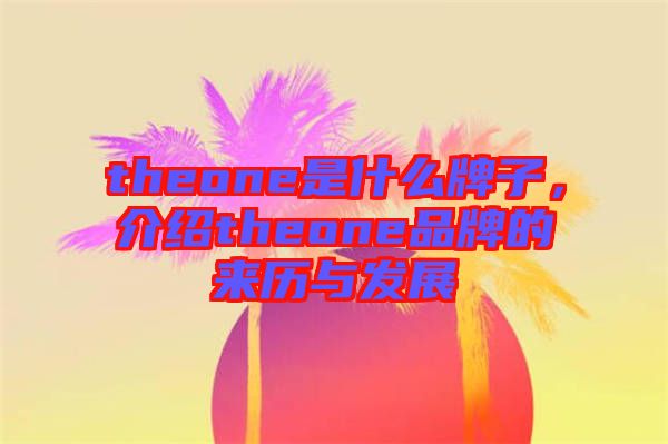 theone是什么牌子，介紹theone品牌的來歷與發(fā)展
