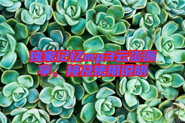 獨(dú)家記憶mp3云資源享，接及使用說明