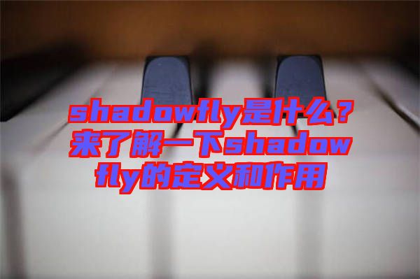 shadowfly是什么？來了解一下shadowfly的定義和作用