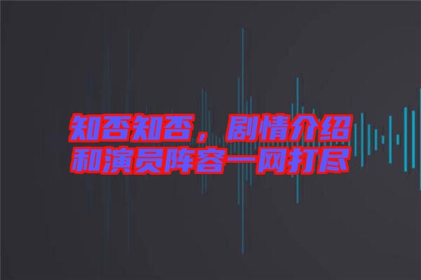 知否知否，劇情介紹和演員陣容一網(wǎng)打盡