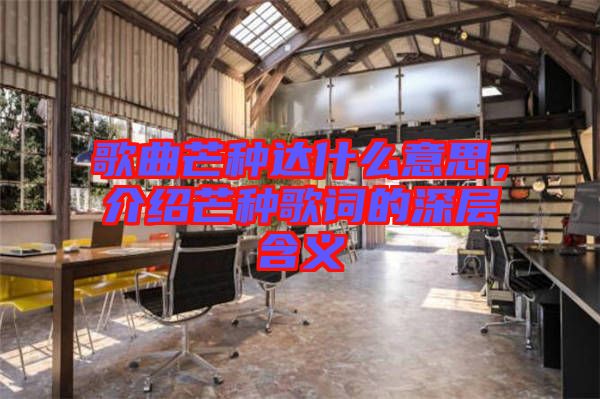 歌曲芒種達(dá)什么意思，介紹芒種歌詞的深層含義