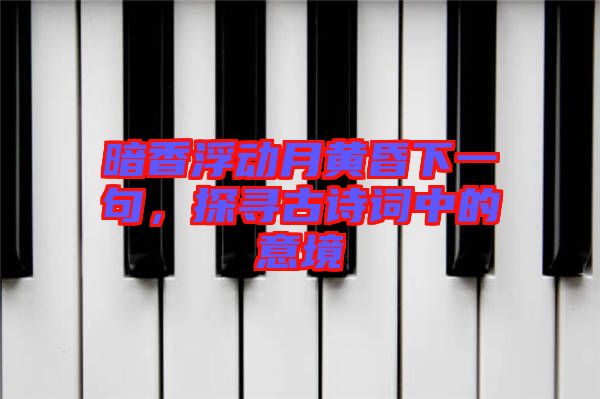 暗香浮動(dòng)月黃昏下一句，探尋古詩(shī)詞中的意境
