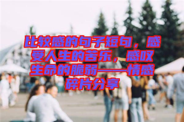 比較感的句子短句，感受人生的苦樂(lè)，感嘆生命的脆弱——情感碎片分享