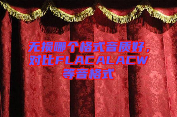無(wú)損哪個(gè)格式音質(zhì)好，對(duì)比FLACALACW等音格式