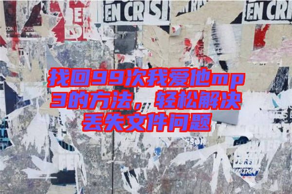 找回99次我愛他mp3的方法，輕松解決丟失文件問題