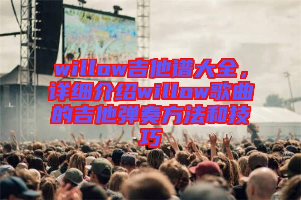 willow吉他譜大全，詳細介紹willow歌曲的吉他彈奏方法和技巧