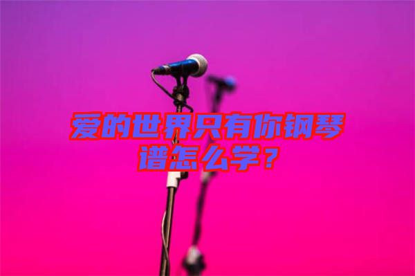 愛的世界只有你鋼琴譜怎么學(xué)？