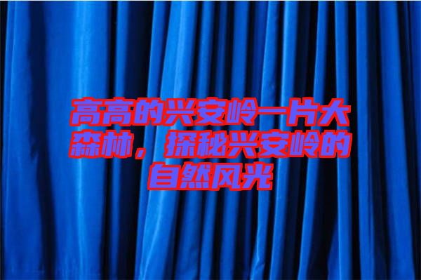 高高的興安嶺一片大森林，探秘興安嶺的自然風(fēng)光