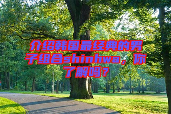 介紹韓國最經(jīng)典的男子組合shinhwa，你了解嗎？