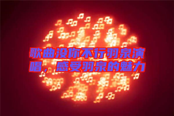 歌曲沒(méi)你不行羽泉演唱，感受羽泉的魅力
