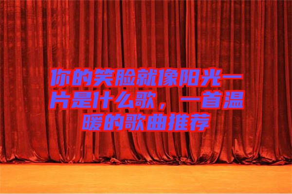 你的笑臉就像陽(yáng)光一片是什么歌，一首溫暖的歌曲推薦