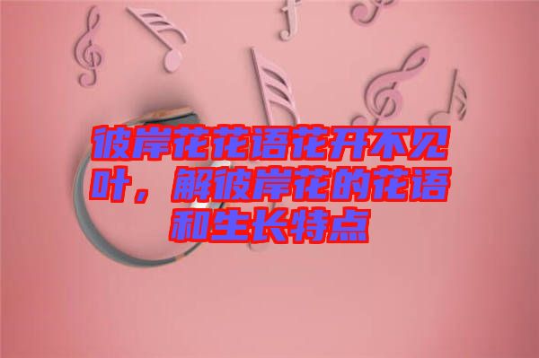 彼岸花花語(yǔ)花開不見葉，解彼岸花的花語(yǔ)和生長(zhǎng)特點(diǎn)