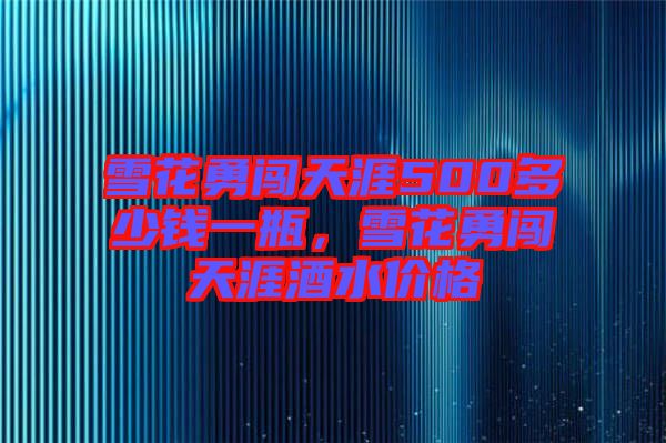雪花勇闖天涯500多少錢(qián)一瓶，雪花勇闖天涯酒水價(jià)格