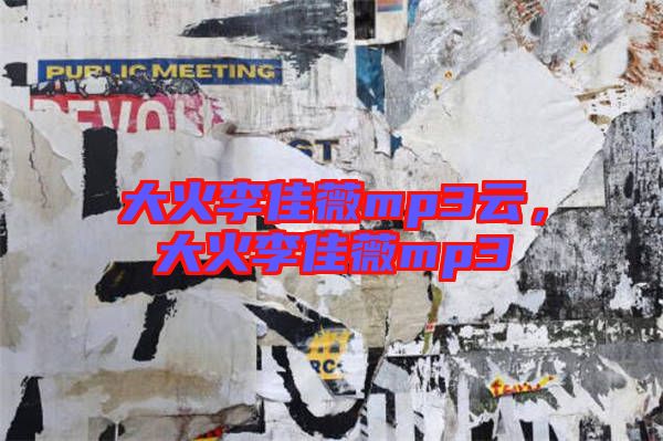 大火李佳薇mp3云，大火李佳薇mp3