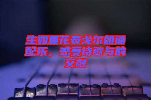 生如夏花泰戈?duì)柪收b配樂(lè)，感受詩(shī)歌與的交融