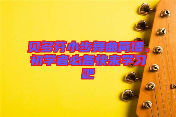 貝多芬小步舞曲簡譜，初學者必備快來學習吧