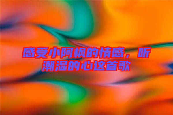 感受小阿楓的情感，聽(tīng)潮濕的心這首歌