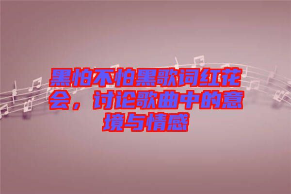黑怕不怕黑歌詞紅花會(huì)，討論歌曲中的意境與情感