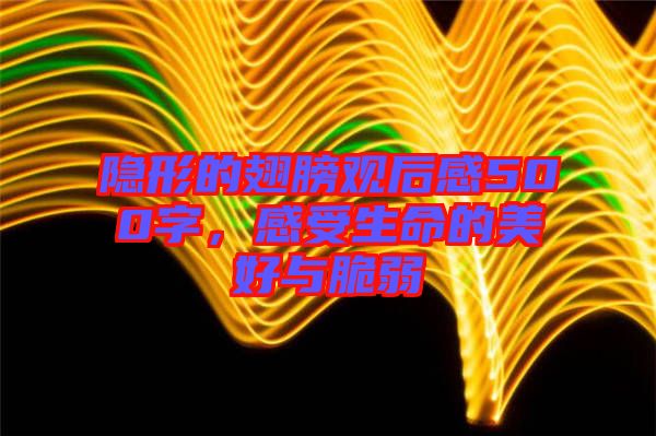 隱形的翅膀觀后感500字，感受生命的美好與脆弱