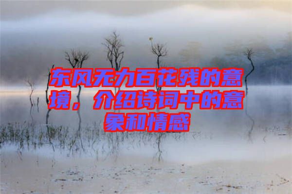 東風(fēng)無力百花殘的意境，介紹詩詞中的意象和情感