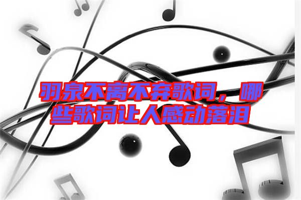 羽泉不離不棄歌詞，哪些歌詞讓人感動(dòng)落淚