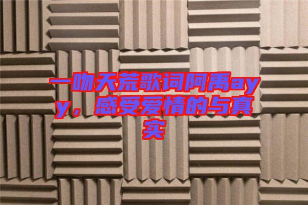 一吻天荒歌詞阿禹ayy，感受愛情的與真實