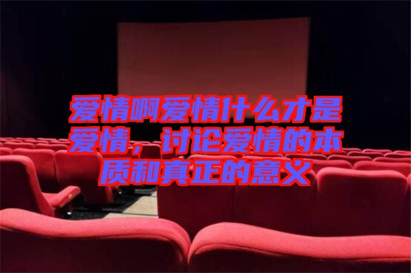 愛情啊愛情什么才是愛情，討論愛情的本質(zhì)和真正的意義