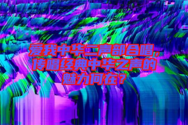 愛我中華二聲部合唱，傳唱經(jīng)典中華之聲的魅力何在？