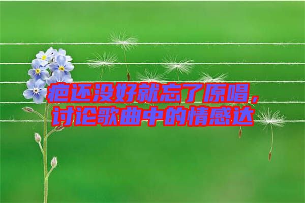疤還沒好就忘了原唱，討論歌曲中的情感達