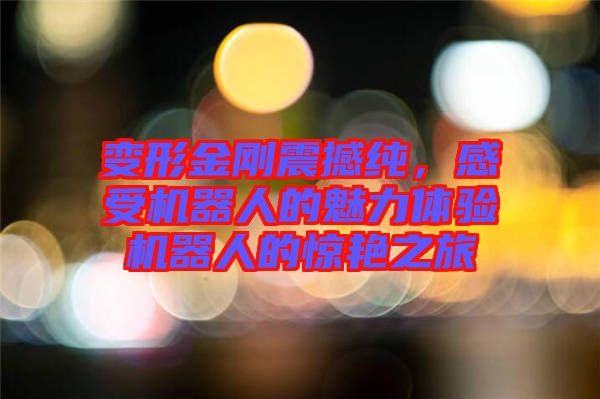 變形金剛震撼純，感受機(jī)器人的魅力體驗機(jī)器人的驚艷之旅